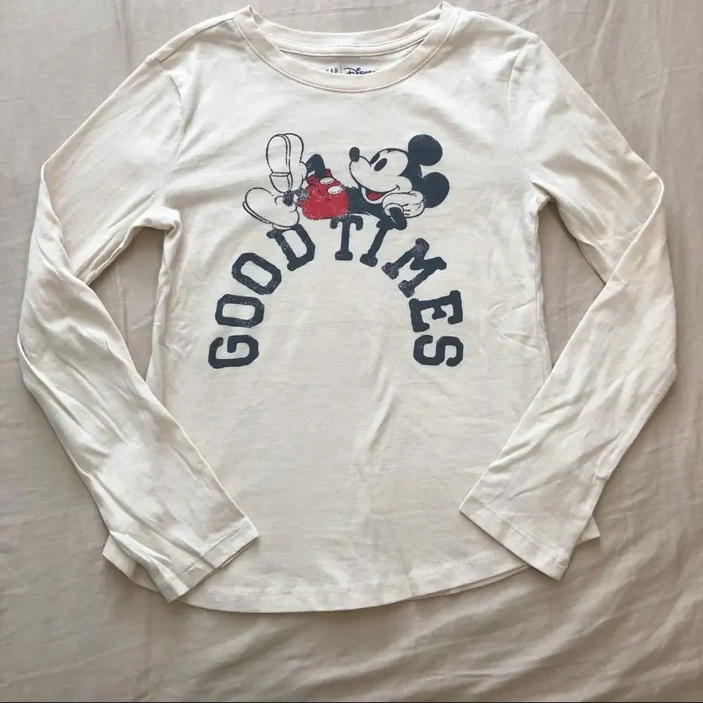 NWT Gap Size Medium “Good Times” Mickey Graphic Long Sleeve